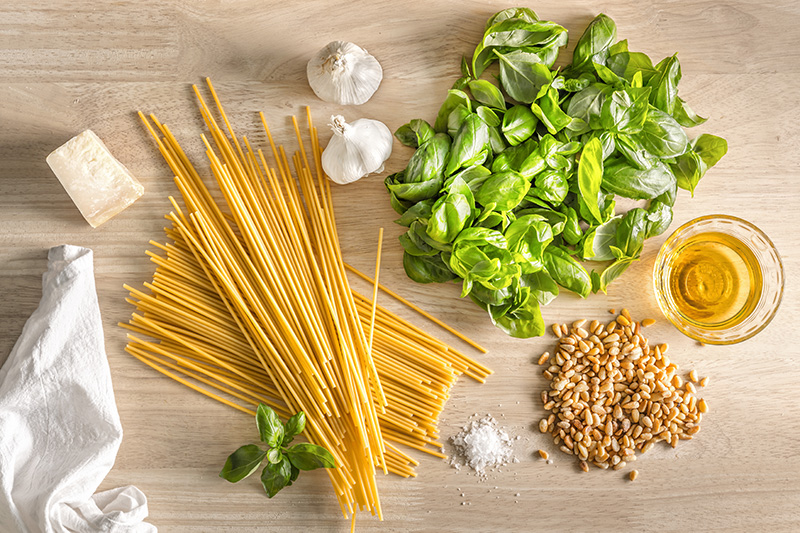 Basil Pesto ingredients