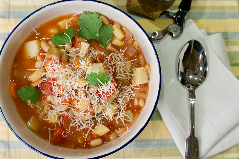 Minestrone is high in fiber - click for recipe!