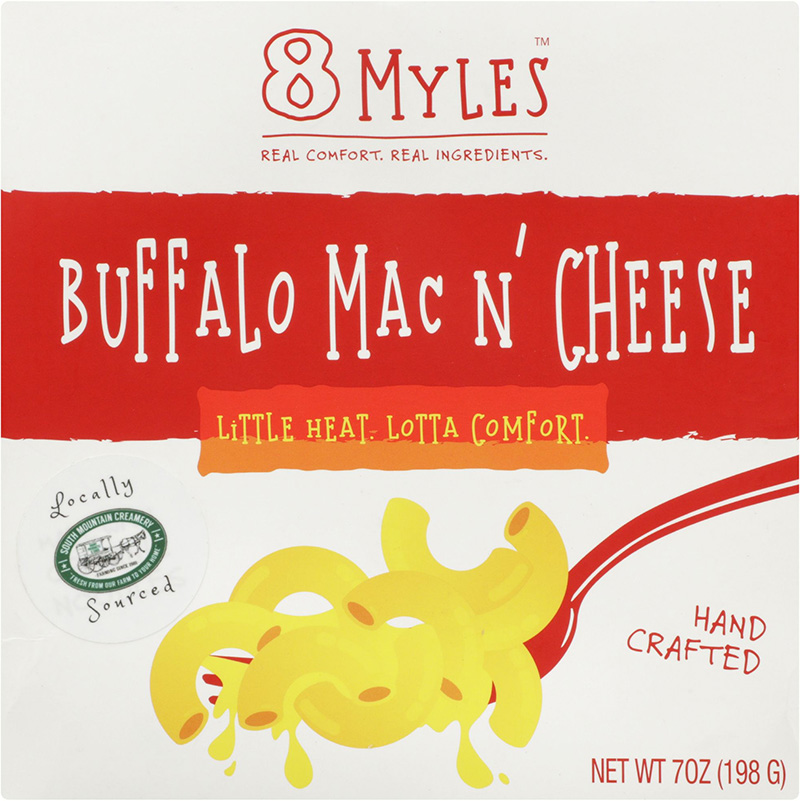 The Dr. Gourmet tasting panel reviews the Buffalo Mac n' Cheese from 8 Myles