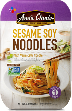 the Dr. Gourmet tasting panel reviews the Sesame Soy Noodles from Annie Chun's