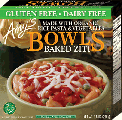 Dr. Gourmet reviews Amy's Baked Ziti Bowl, which is gluten-free and dairy-free