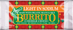 Amy's Light in Sodium Bean & Cheese Burrito Review by Dr. Gourmet