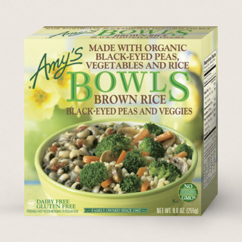 Dr. Gourmet reviews the Brown Rice, Black-Eyed Peas and Veggies Bowl from Amy's Kitchen