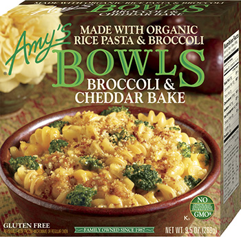 The Dr. Gourmet tasting panel reviews Amy's Broccoli & Cheddar Bake Bowl