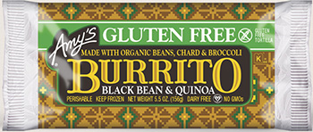 Dr. Gourmet reviews the Gluten Free Black bEan and Quinoa Burrito from Amy's Kitchen