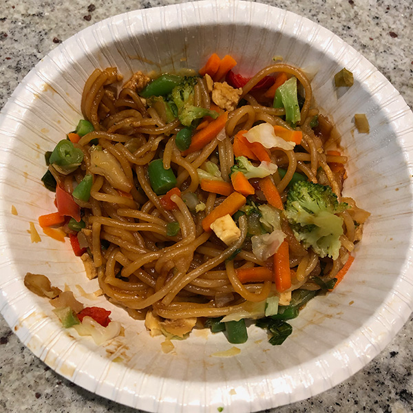 the Basil Pesto Chicken Power Bowl from Healthy Choice after cooking