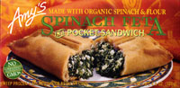 Amy's Spinach Feta in a Pocket Sandwich in a Pocket Sandwich