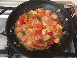 Birds Eye Sweet & Sour Shrimp after cooking