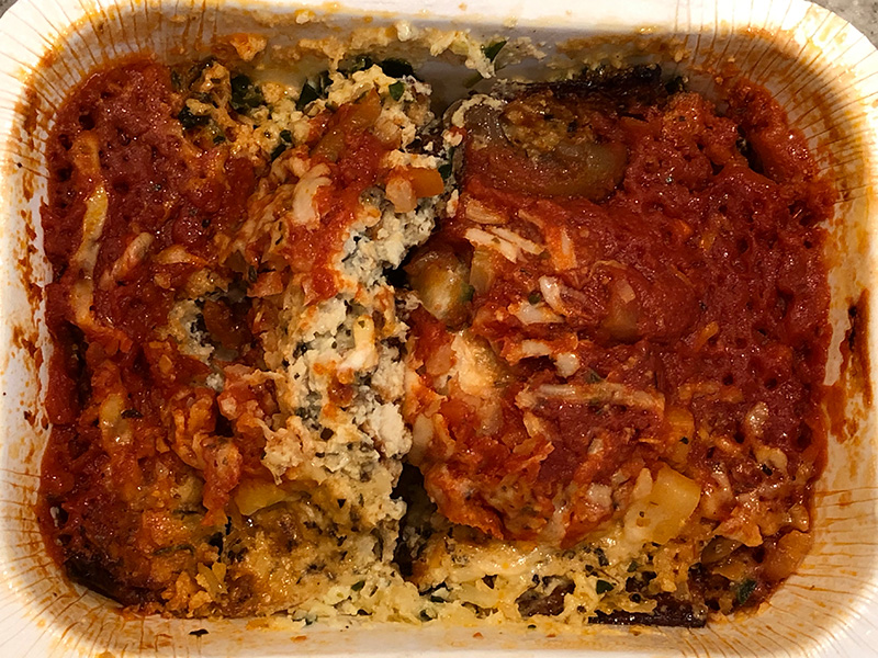 the Vegetable Lasagna from Cali'flour Foods, after cooking