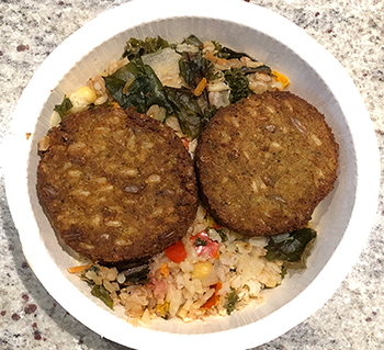 the Falafel Vegetarian Bowl from CedarLane Foods, after cooking