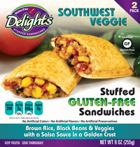 Southwest Veggie Delights Gluten-Free Stuffed Sandwiches reviewed by Dr. Gourmet