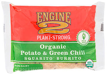 the Dr. Gourmet tasting panel reviews the Organic Potato & Green Chili Squarito Burrito from Engine 2 Foods