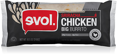 The Dr. Gourmet tasting panel reviews the Sriracha Chicken Big Burrito from evol Foods