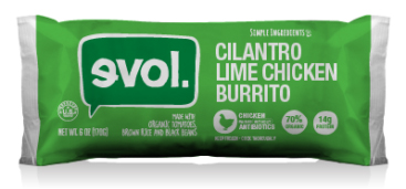 the Dr. Gourmet tasting panel reviews the Cilantro Lime Chicken Burrito from evol Foods