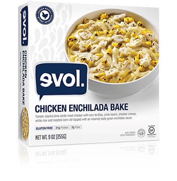 Dr. Gourmet revisits the Chicken Enchilada Bake from evol Foods