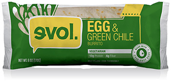 Dr. Gourmet reviews the Egg & Green Chile Burrito from evol Foods