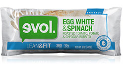 Dr. Gourmet reviews the Egg White & Spinach Breakfast Burrito from evol Foods