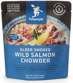 Alder Smoked Wild Salmon Chowder from Fishpeople Seafood reviewed by Dr. Gourmet