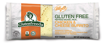 the Dr. Gourmet tasting panel reviews the Chicken and Cheese Burrito from Glutenfreeda