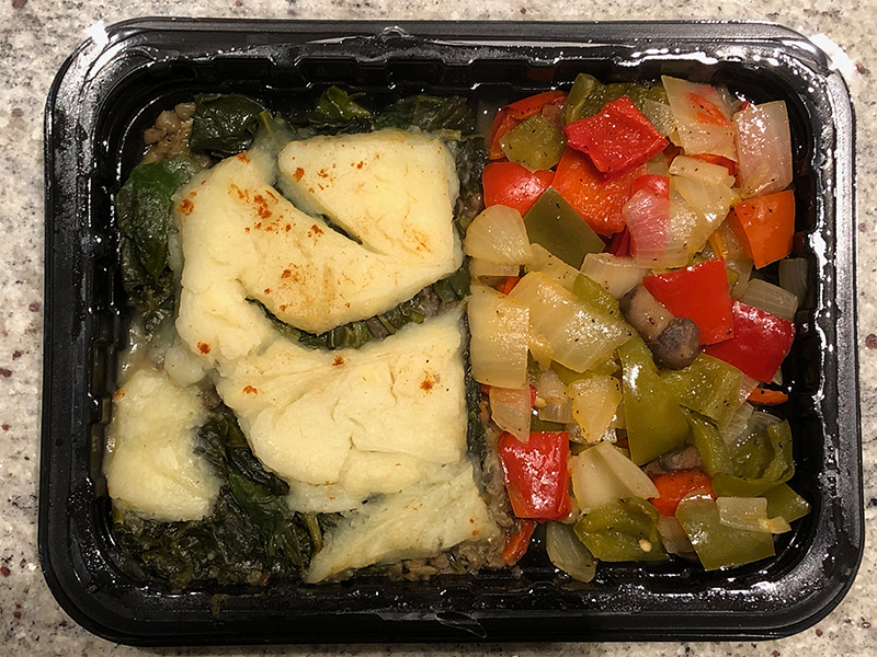 the Lentil Spinach Shepherd's Pie from The Greek Table