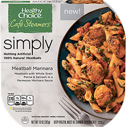 Dr. Gourmet reviews Meatball Marinara from Healthy Choice's Simply Cafe Steamers