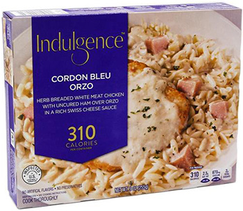 Dr. Gourmet reviews Cordon Bleu Orzo from Kraft Foods' Indulgence line of frozen meals