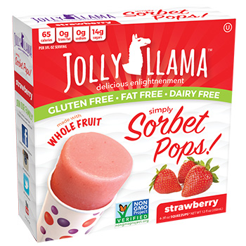 Dr. Gourmet reviews Jolly Llama's Strawberry Simply Sorbet Pops.