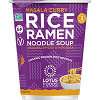 Dr. Gourmet reviews Masala Curry flavored Rice Ramen Noodle Soup from Lotus Foods