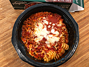 the Meat Lasagna Bolognese from Michael Angelo's, as cooked in the microwave