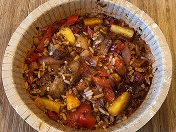 Dr. Gourmet reviews the Al Pastor Taco Bowl from Frontera Foods by Rick Bayless - a photograph of the actual meal