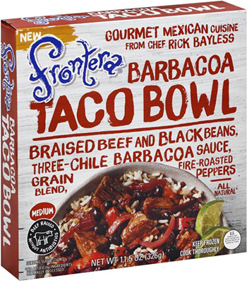 the Dr. Gourmet tasting panel reviews the Barbacoa Taco Bowl from Rick Bayless' Frontera Foods