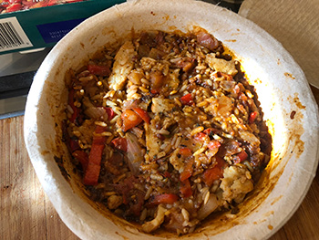 Rick Bayless' Frontera Foods' Tinga Taco Bowl after cooking