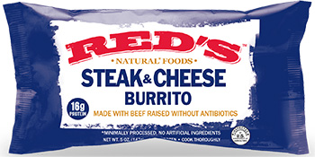 Dr. Gourmet reviews the Steak & Cheese Burrito from Red's Natual Foods