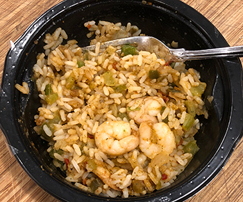 Shrimp Jambalaya Bowl from Scott & Jon's, after microwaving