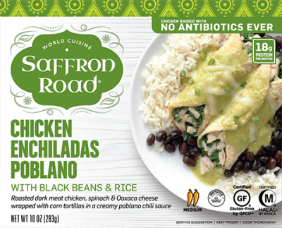 Dr. Gourmet reviews the Chicken Enchiladas Poblano from Saffron Road