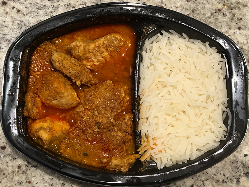 the Chicken Tikha Masala from Sukhi's, after microwaving