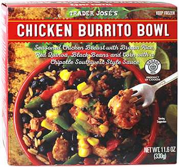 the Dr. Gourmet tasting panel reviews the Chicken Burrito Bowl from Trader Joe's