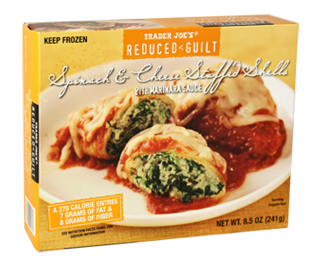 the Dr. Gourmet tasting panel reviews Spinach & Cheese Stuffed Shells from Trader Joe's