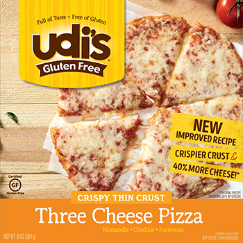 Udi's Gluten Free Three Cheese Pizza, reviewed by Dr. Gourmet