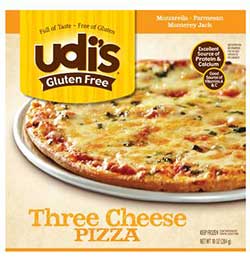 Udi's Gluten Free Three Cheese Pizza Review by Dr. Gourmet