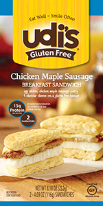 Dr. Gourmet reviews the Chicken Maple Sausage Breakfast Sandwich from Udi's Gluten Free