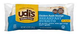 Dr. Gourmet Reviews Udi's Gluten Free Chicken Apple Sausage Breakfast Burrito