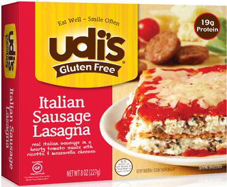 Dr. Gourmet reviews the Italian Sausage Lasagna from Udi's Gluten Free