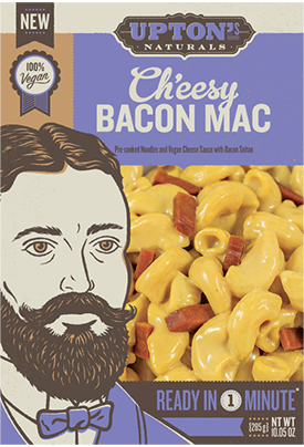 The Dr. Gourmet tasting panel reviews the Ch'eesy Bacon Mac from Upton's Naturals