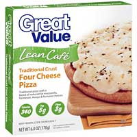 Great Value Lean Cafe Traditional Crust Four Cheese Pizza