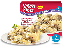 Dr. Gourmet reviews Cheese Ravioli in a Mushroom Cream Sauce from Weight Watchers Smart Ones