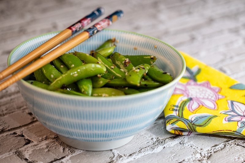 Asian Spiced Snap Peas