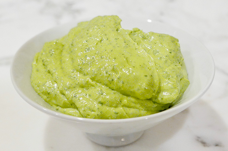 Cilantro, Garlic, and Avocado Crema