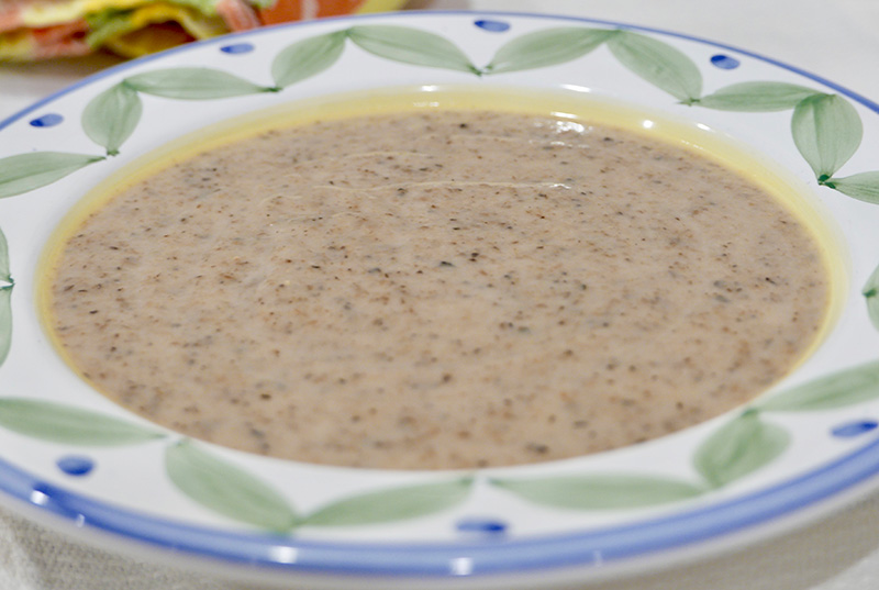 Cauliflower Soup with Wild Mushrooms