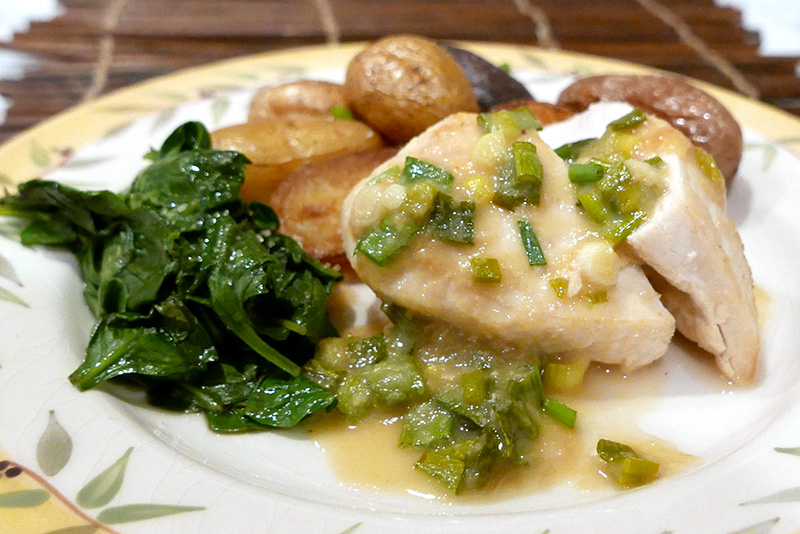 Chicken with Horseradish Glaze